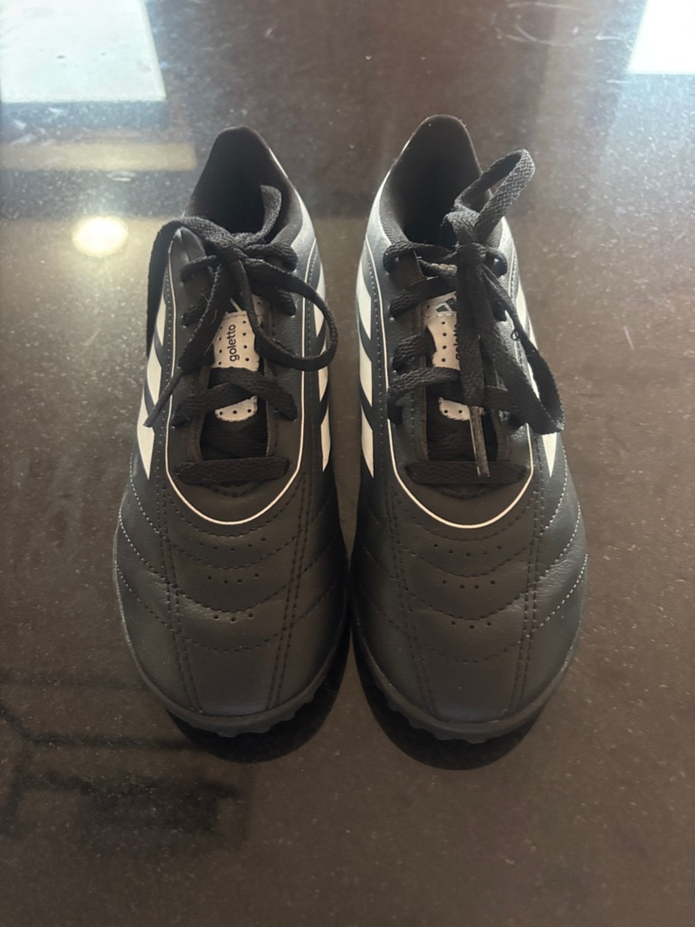 adidas Kids Black and White Athletic Shoes